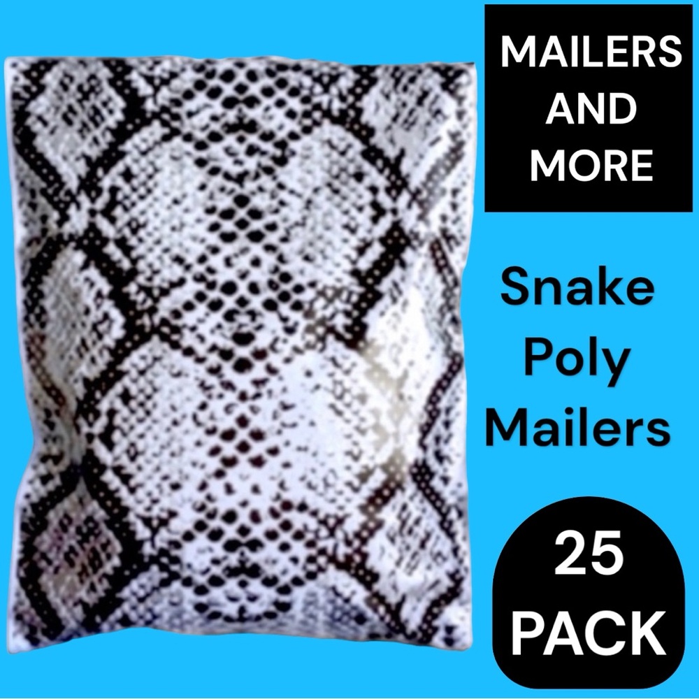 25 10X13 Poly Mailers Snake Skin Print PRICE IS FIRM - Picture 4 of 11